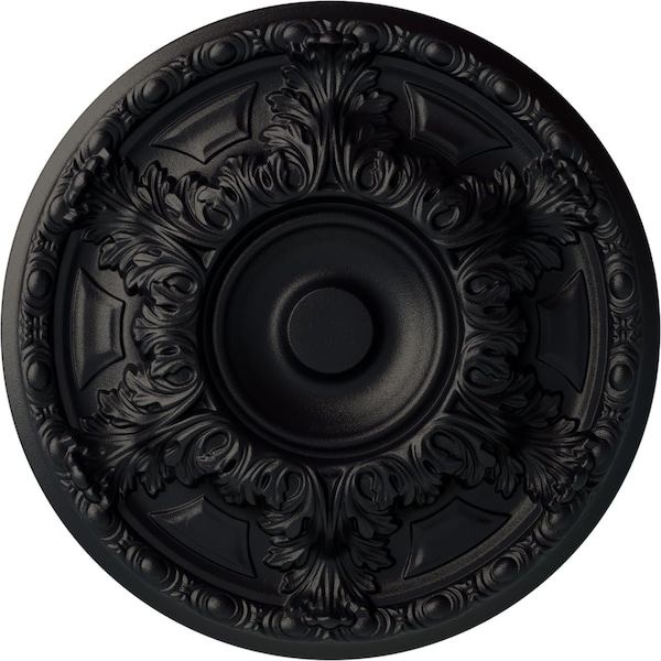 Ekena Millwork Granada Ceiling Medallion (Fits Canopies up to 7 1/8"), Hand-Painted Steel Gray, 19"OD x 1 1/2"P CM19GASGS - main